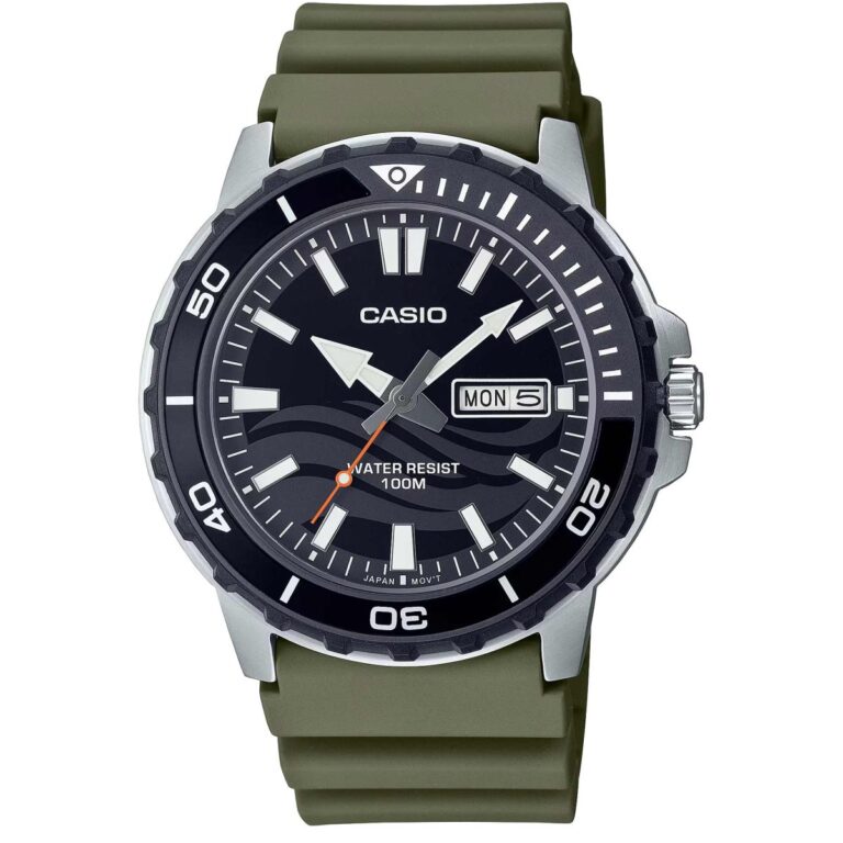 ساعت مچی مردانه کاسیو بند سبز CASIO MTD-125-3AV