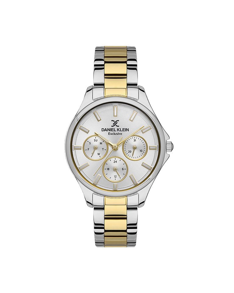 ساعت مچی عقربه ای زنانه سیلور و طلایی دنیل کلین DANIEL KLEIN DK.1.13343.3