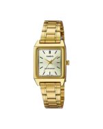 ساعت مچی زنانه کاسیو صفحه چهار گوشی طلایی LTP-V007G-9E