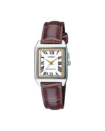 ساعت مچی زنانه کاسیو تانک بند چرم کد LTP-V007L-7B2