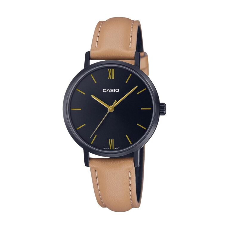 ساعت مچی زنانه کاسیو بند چرم کد LTP-VT02BL-1A