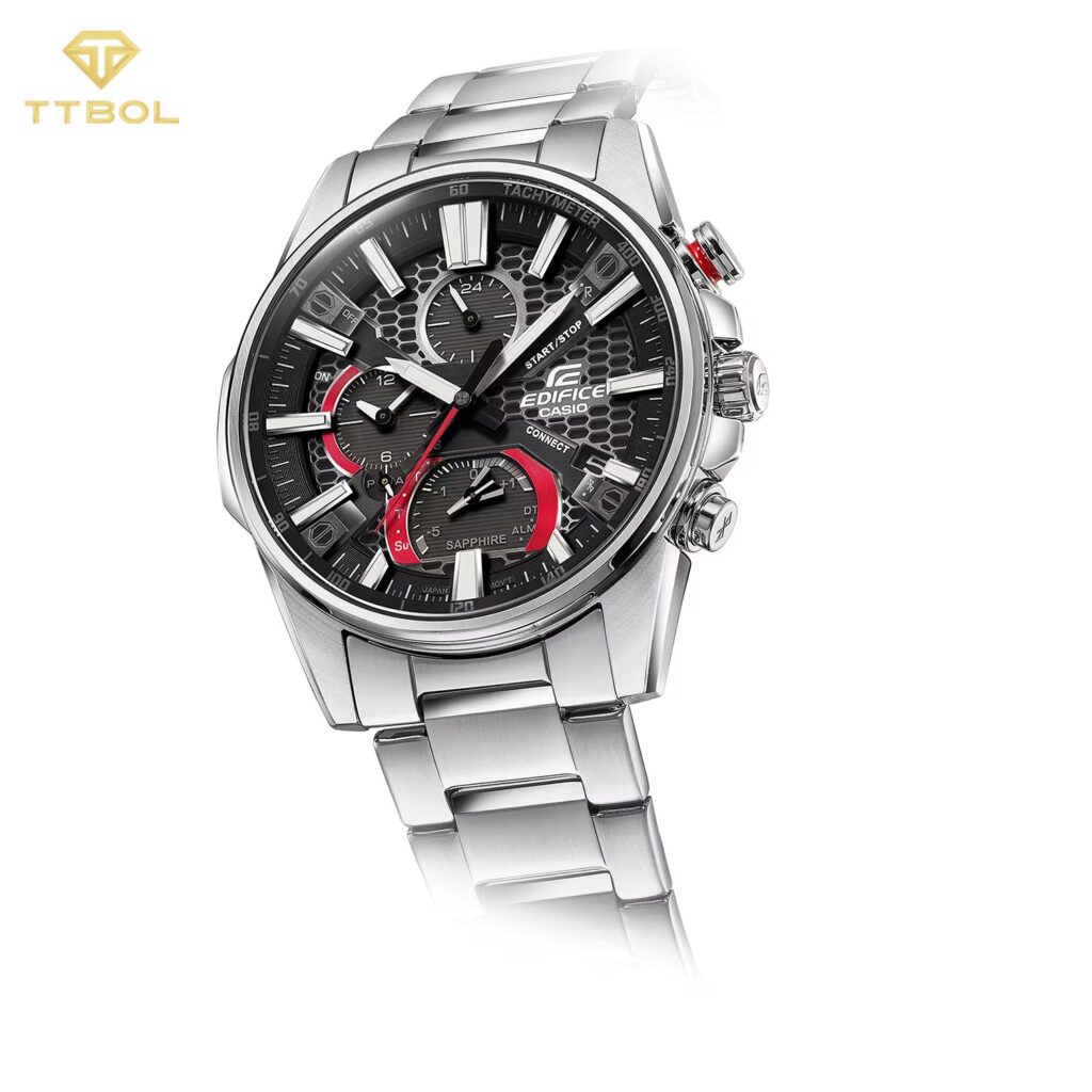 ساعت مچی مردانه کاسیو ادیفایس با شیشه ضد خش CASIO EDIFICE EQB-1200D-1A