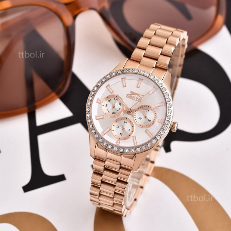 ساعت مچی زنانه اسلازنجر رزگلد SLAZENGER SL.09.2069.4.04