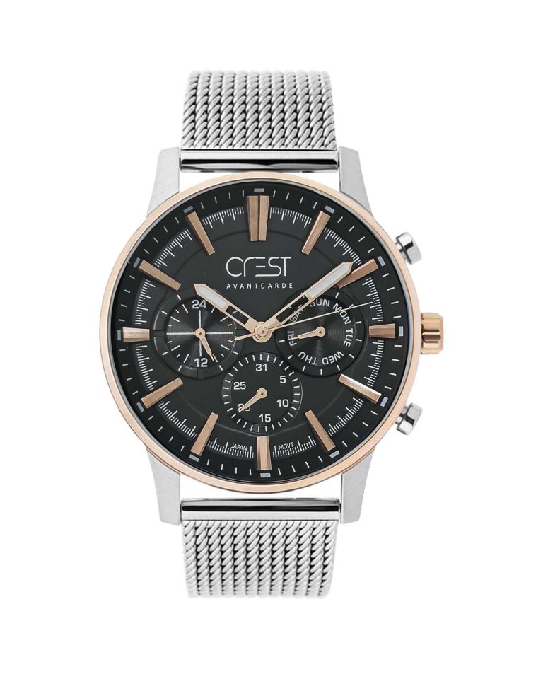 ساعت مچی مردانه بند حصیری کرست CREST 6165/1