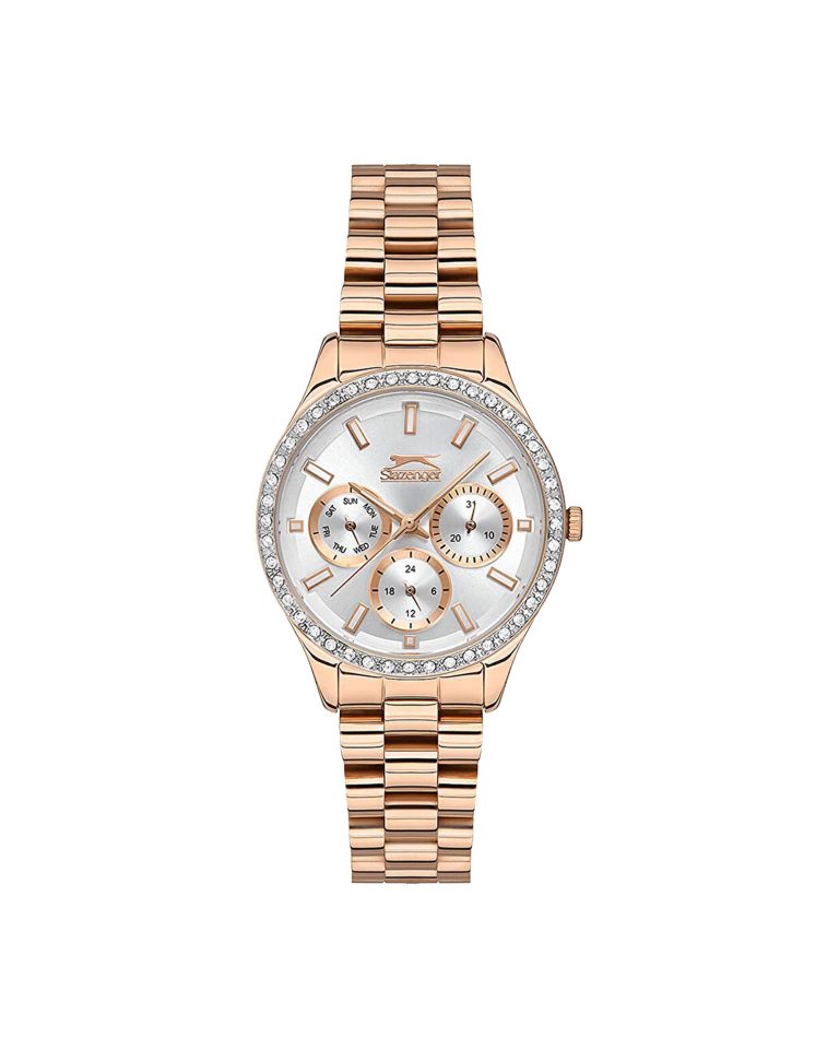 ساعت مچی زنانه نگین دار اسلازنجر SLAZENGER SL.09.2069.4.04
