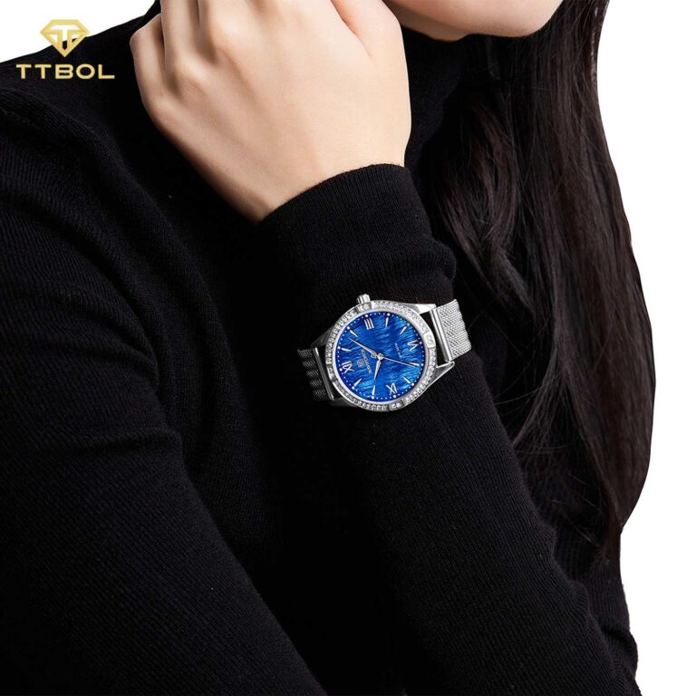 ساعت مچی زنانه نگین دار ناوی فورس NAVIFORCE NF5028 S/D.BE