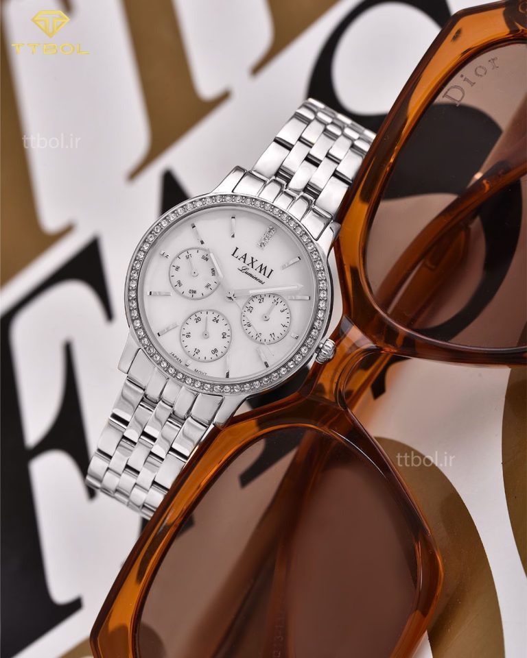 ساعت مچی زنانه لاکسمی نگین دار LAXMI 8143-5
