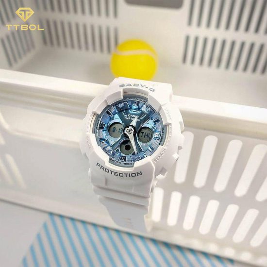 ساعت مچی زنانه کاسیو بیبی جی سفید BABY-G BA-130-7A2