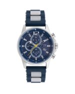 ساعت مچی مردانه کرست با بند رابر سرمه ای CREST 6207/2