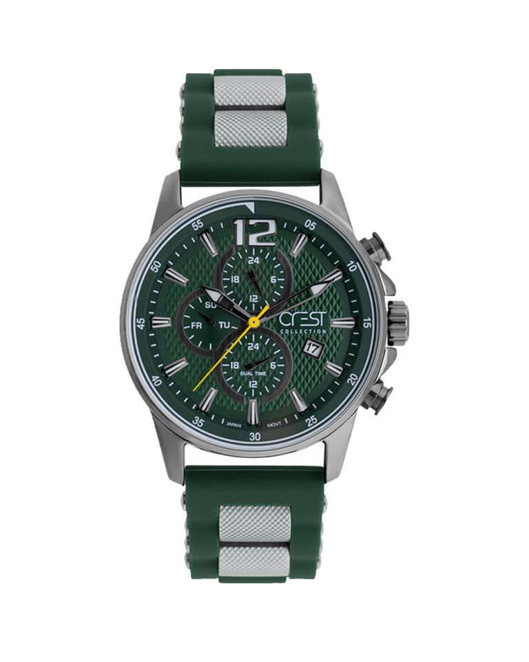 ساعت مچی مردانه کرست با بند سبز CREST 6207/4