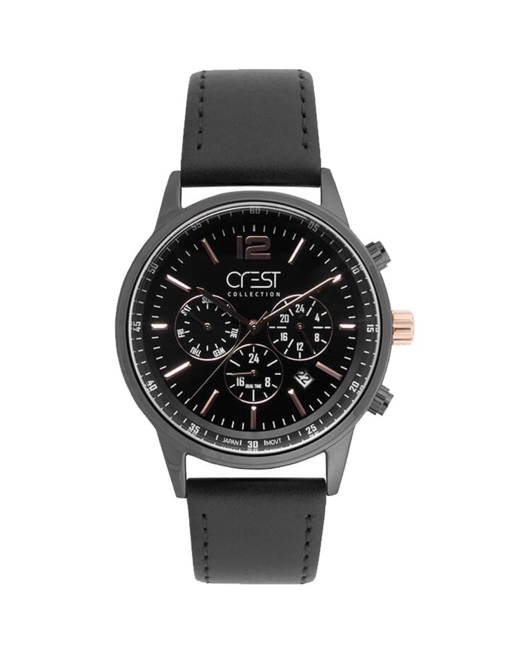 ساعت مچی مردانه کرست مشکی CREST 6212/2