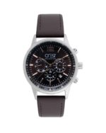 ساعت مچی مردانه کرست بند چرم قهوه ای CREST 6212/4