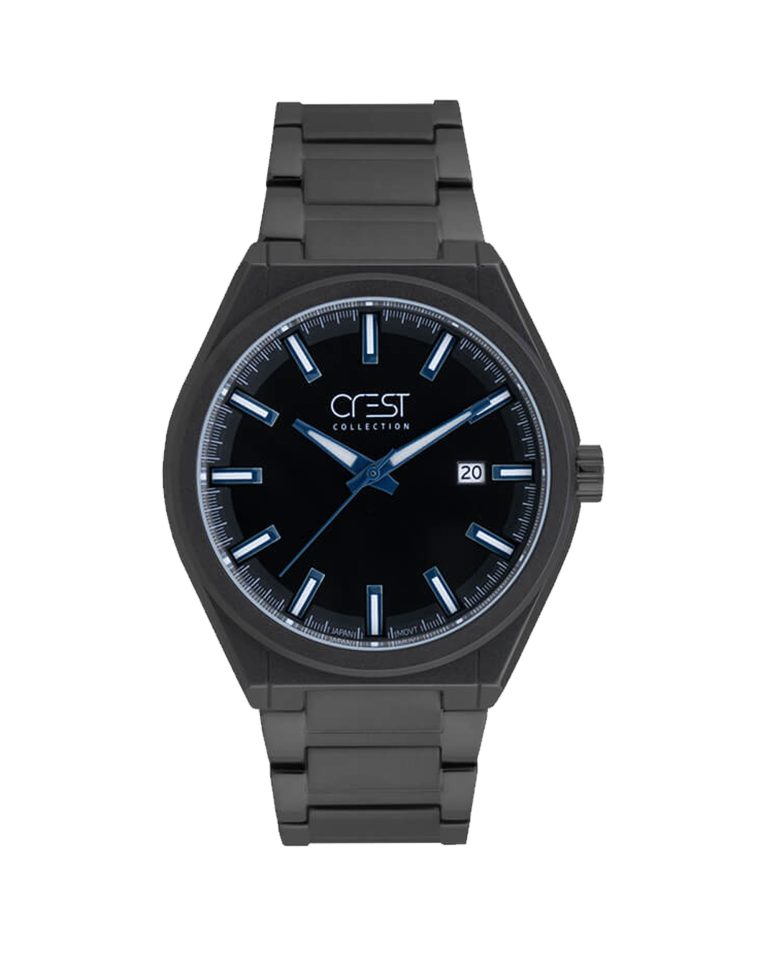 ساعت مچی مردانه کرست تمام مشکی CREST 6223/3