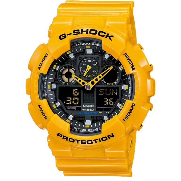 ساعت مچی مردانه جیشاک زرد G-SHOCK GA-100A-9A