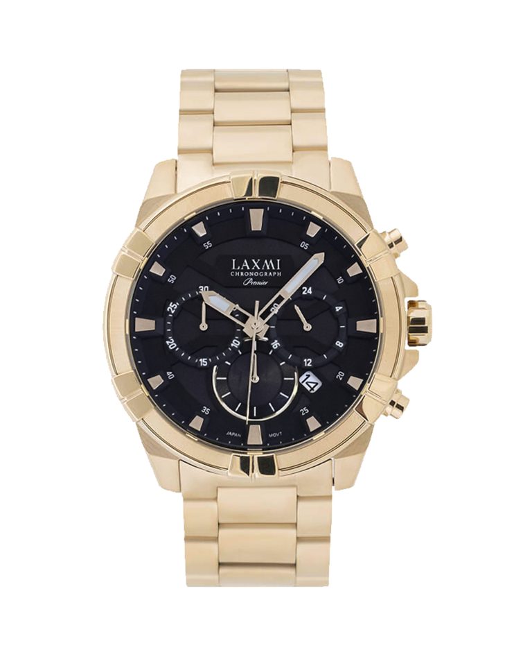 ساعت مچی مردانه طلایی برند لاکسمی LAXMI 8158-3