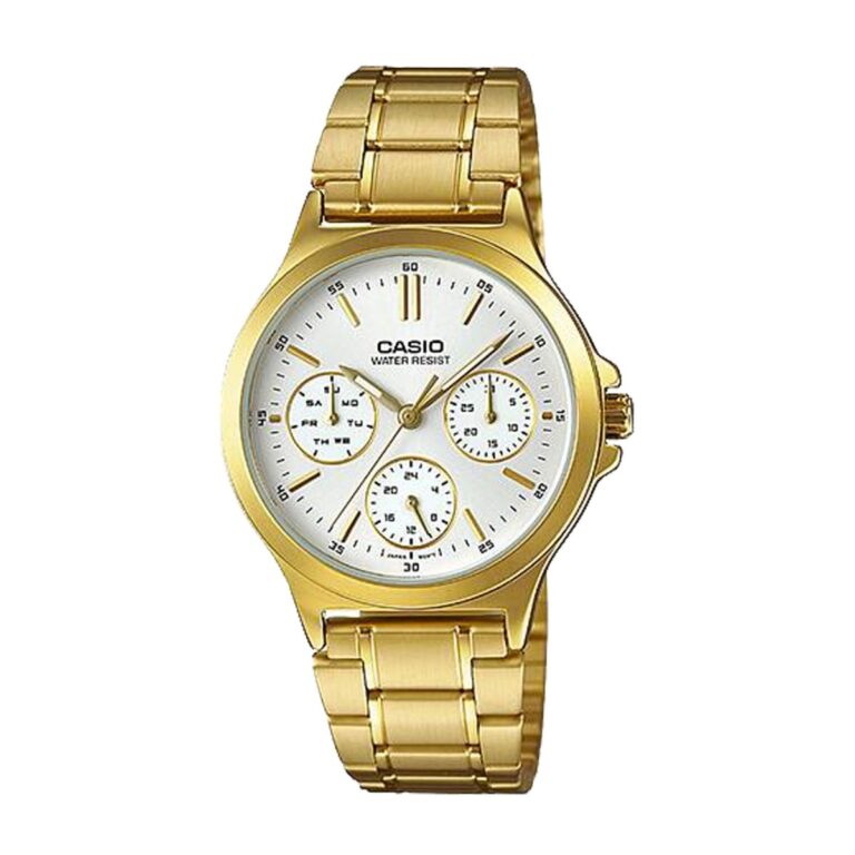 ساعت مچی زنانه کاسیو طلایی CASIO LTP-V300G-7Aساعت مچی زنانه کاسیو CASIO LTP-V300G-7AUDF