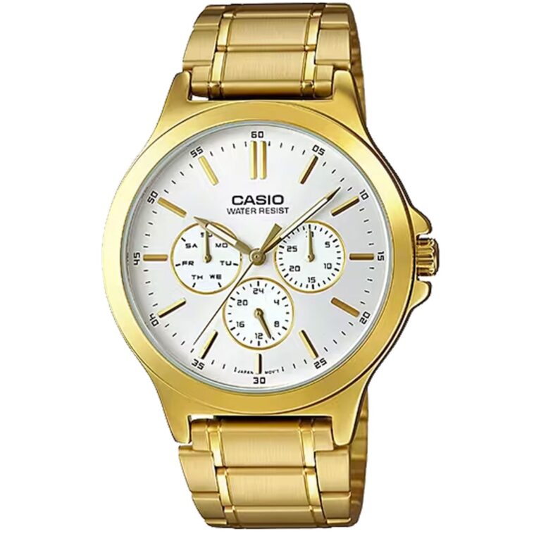 ساعت مچی مردانه طلایی کاسیو جنرال CASIO MTP-V300G-7AUDF