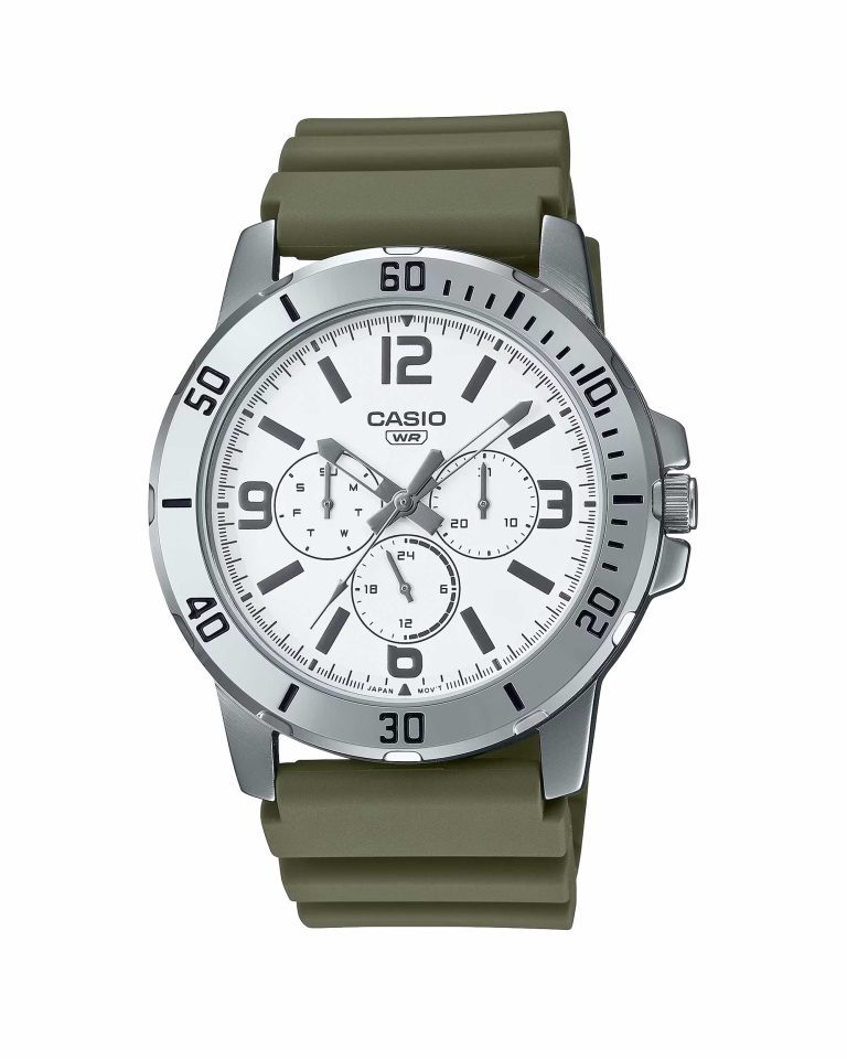 ساعت مچی مردانه کاسیو بند سبز CASIO MTP-VD300-3B