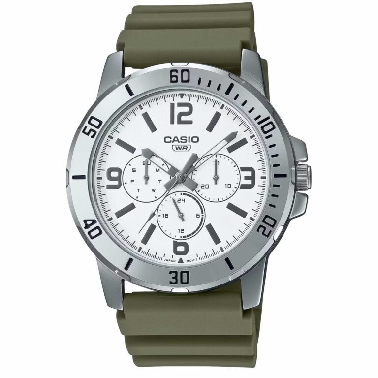 ساعت مچی مردانه کاسیو بند سبز CASIO MTP-VD300-3B