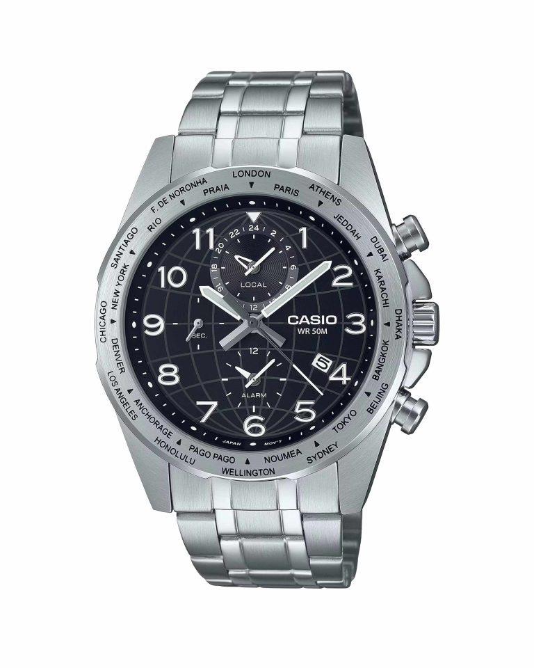 ساعت مچی مردانه کاسیو ساعت جهانی CASIO MTP-W500D-1AV
