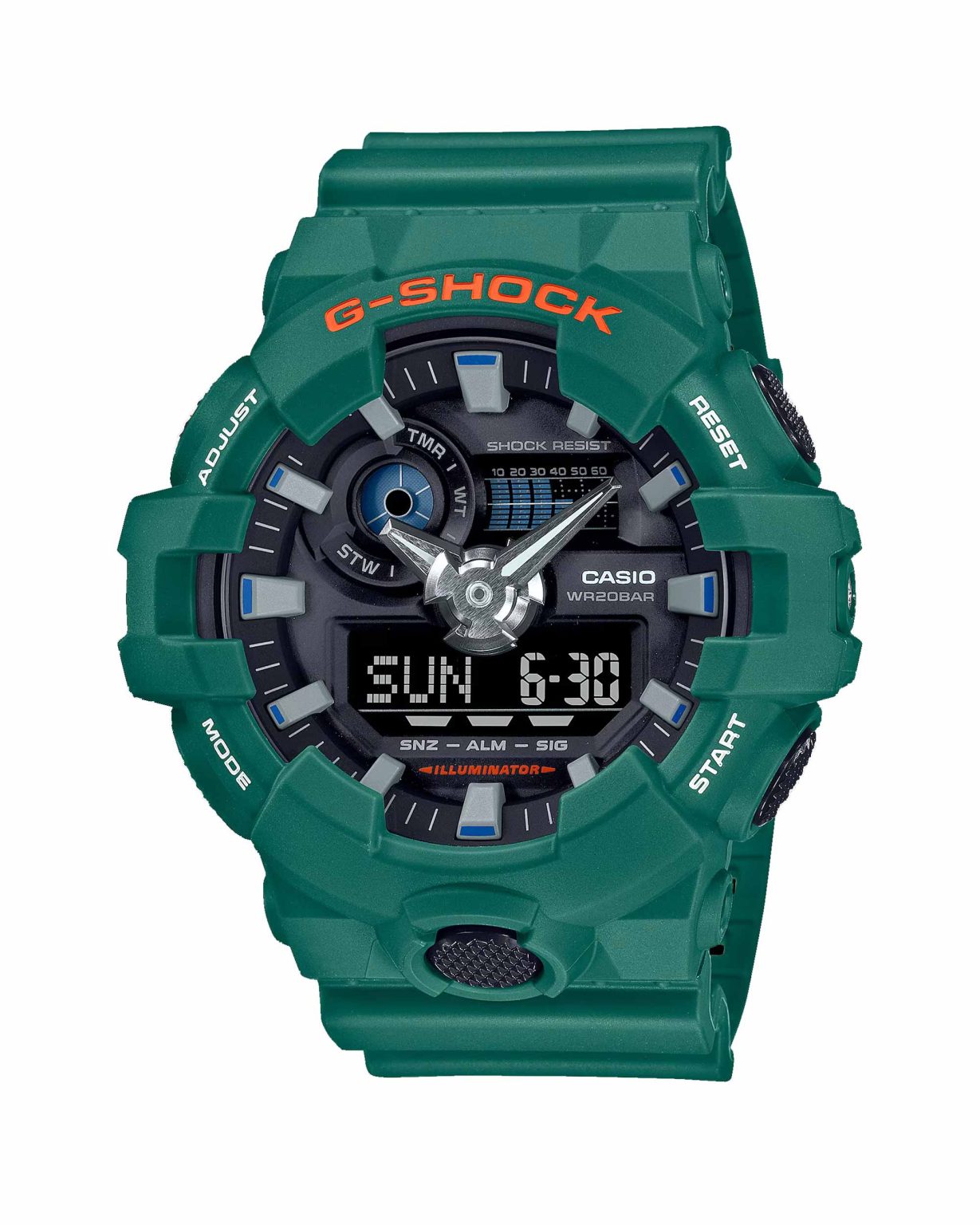 ساعت مچی مردانه جیشاک سبز G-SHOCK GA-700SC-3A