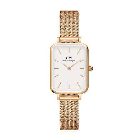 ساعت مچی زنانه دنیل ولینگتون صفحه سفید DANIEL WELLINGTON QUADRO MELROSE RG/W