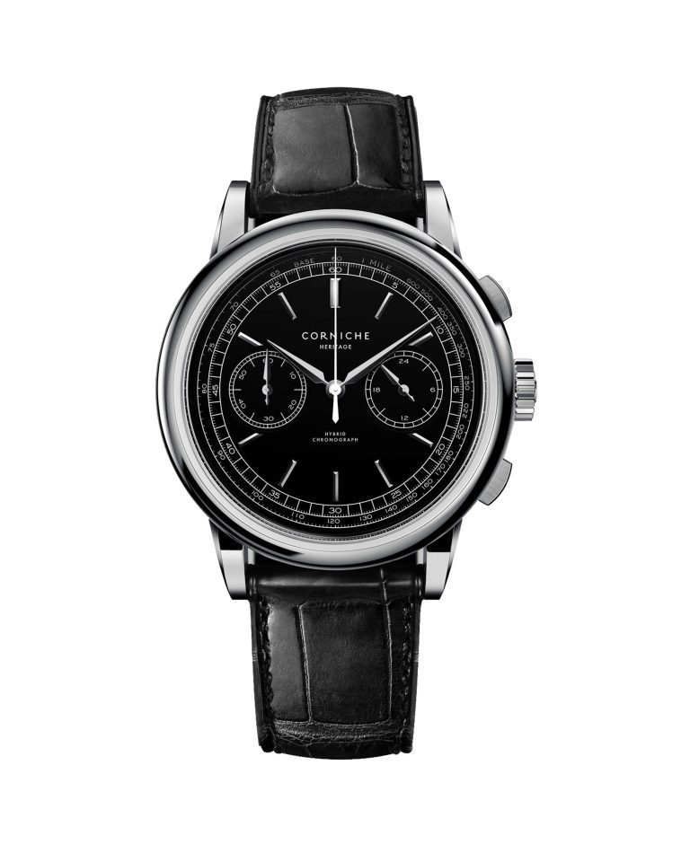 ساعت مچی مردانه کورنیش مشکی corniche heritage chronograph 65408