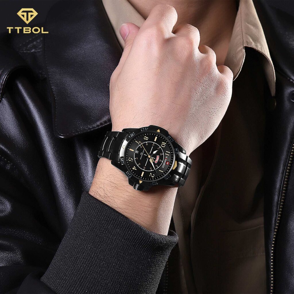 ساعت مچی مردانه مشکی برند ناوی فورس NAVIFORCE NF9204S B/Y/B