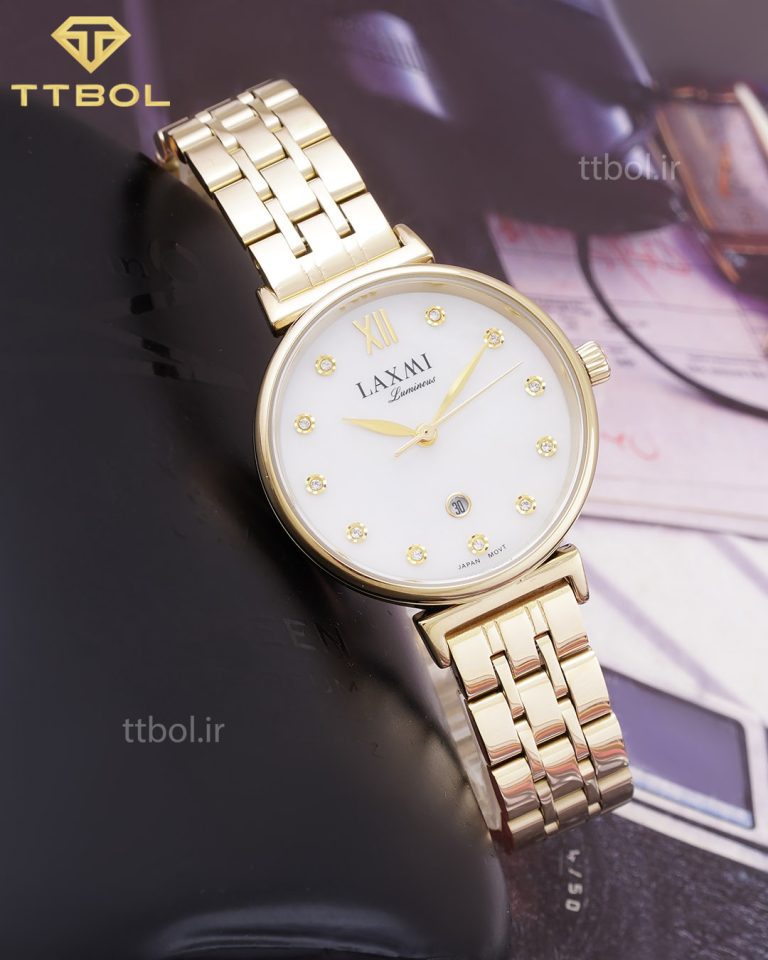 ساعت مچی زنانه مجلسی برند لاکسمی LAXMI 8141-2