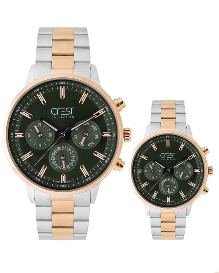 ساعت مچی ست برای خانم و آقا برند کرست CREST 6709-4