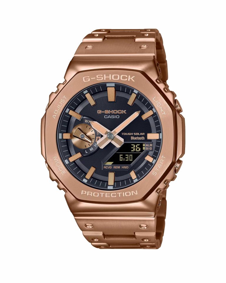 ساعت مچی مردانه کاسیو ادیفایس فلزی رزگلد CASIO EDIFICE GM-B2100GD-5A