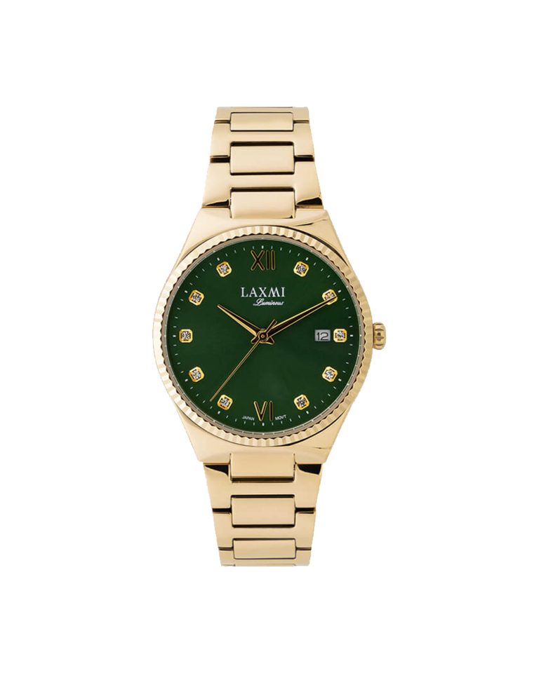 ساعت مچی زنانه طلایی لاکسمی LAXMI 8134-2
