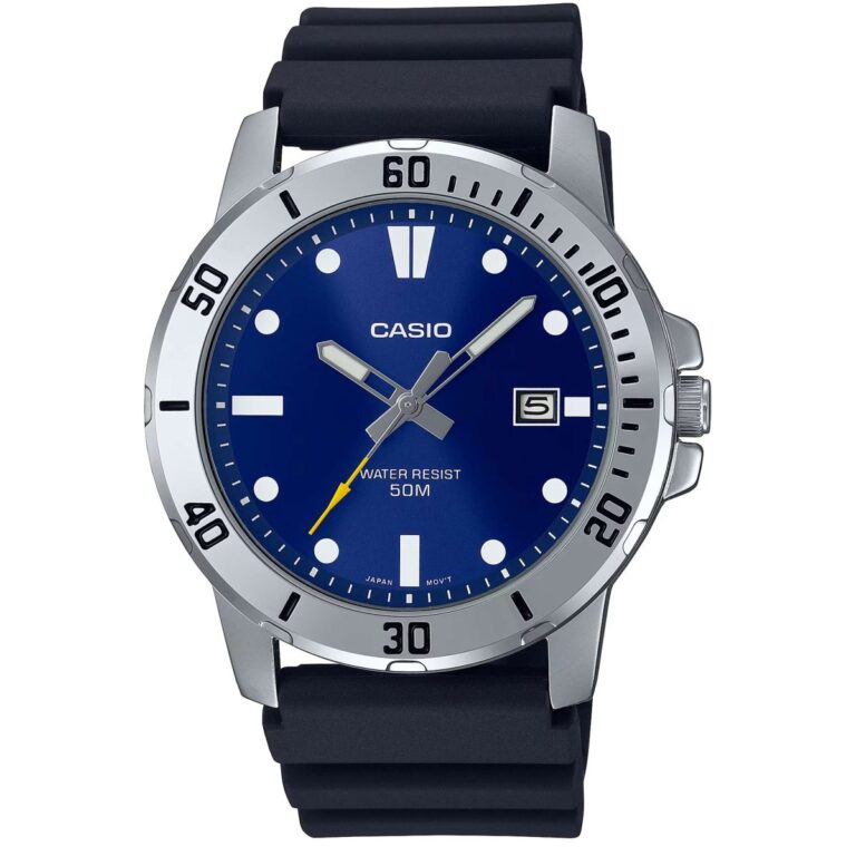 ساعت مچی مردانه کاسیو بند مشکی CASIO MTP-VD01-2EV