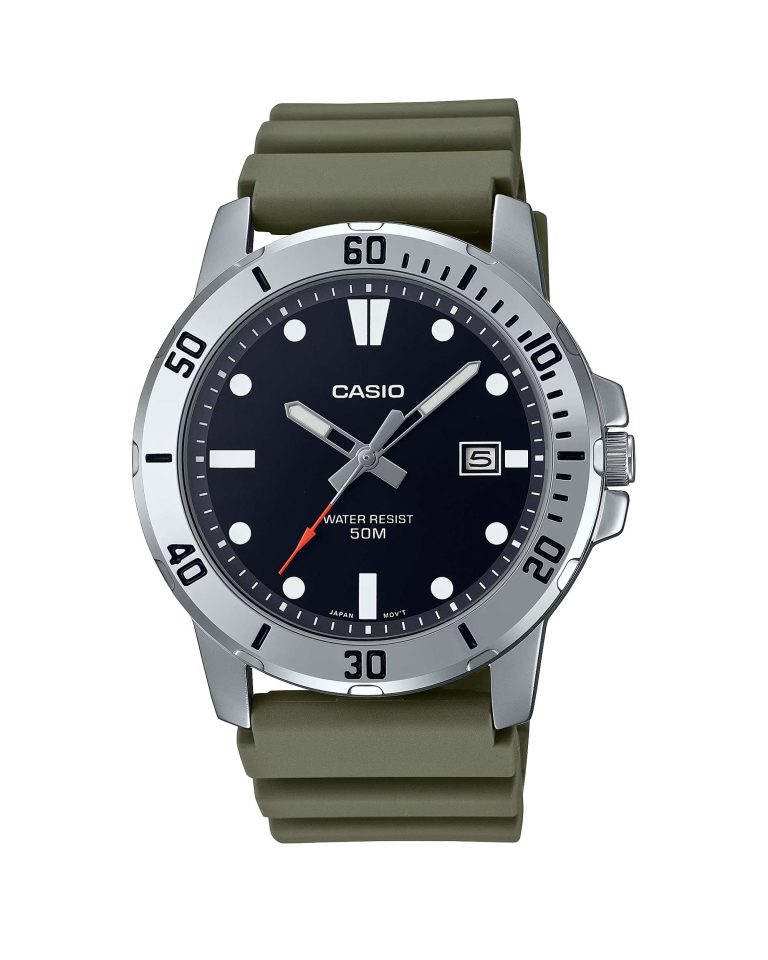 ساعت مچی مردانه کاسیو بند سبز CASIO MTP-VD01-3EV