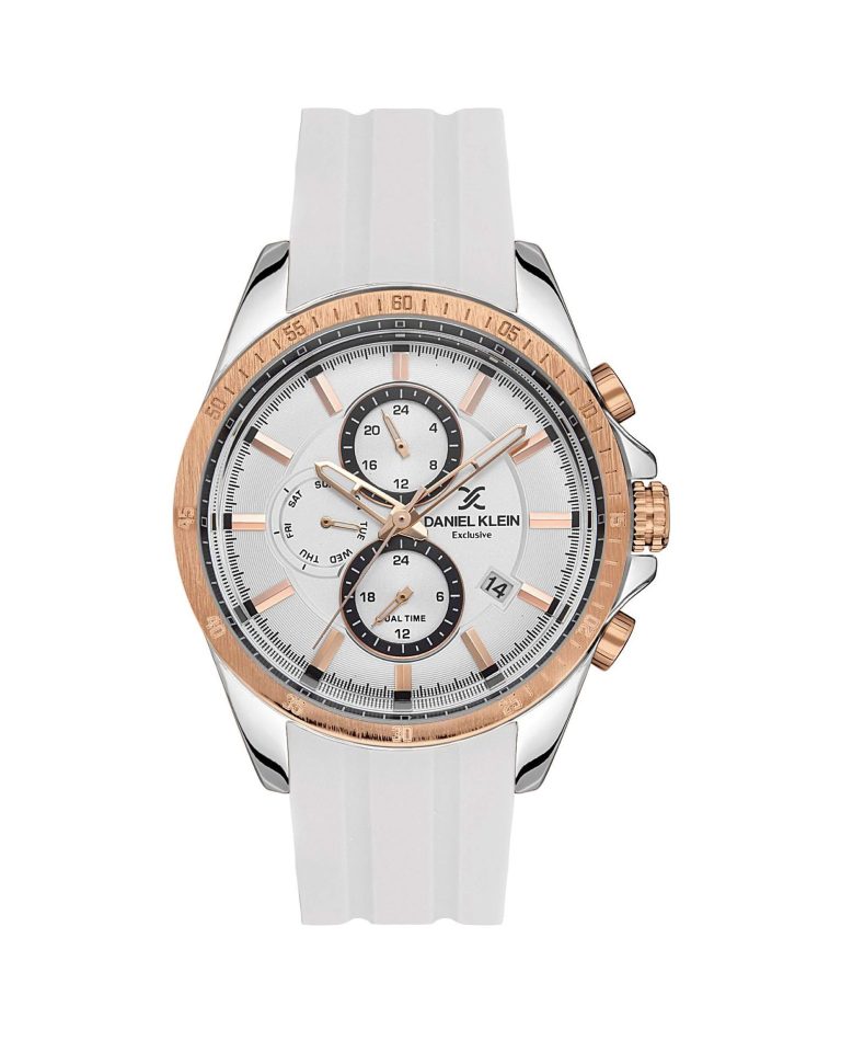ساعت مچی مردانه دنیل کلین بند سفید DANIEL KLEIN DK.1.13533-3