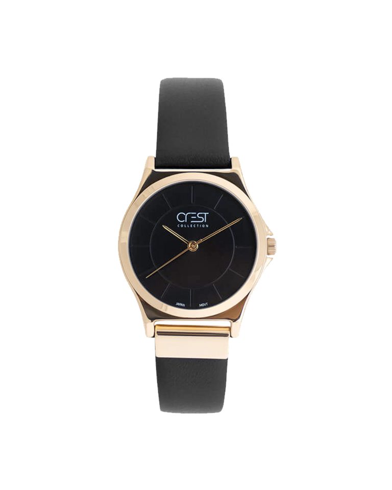ساعت مچی عقربه ای زنانه کرست بند چرم CREST 6206-3