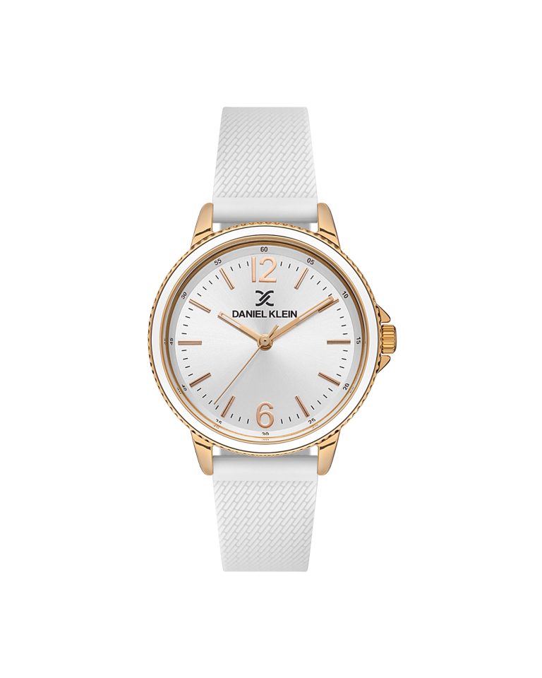 ساعت مچی زنانه دنیل کلین بند سفید DANIEL KLEIN DK.1.13470-6