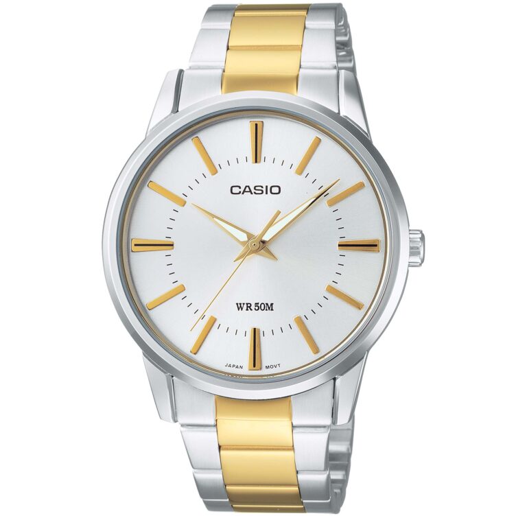 ساعت مچی مردانه کاسیو سیلور و طلایی CASIO MTP-1303SG-7A