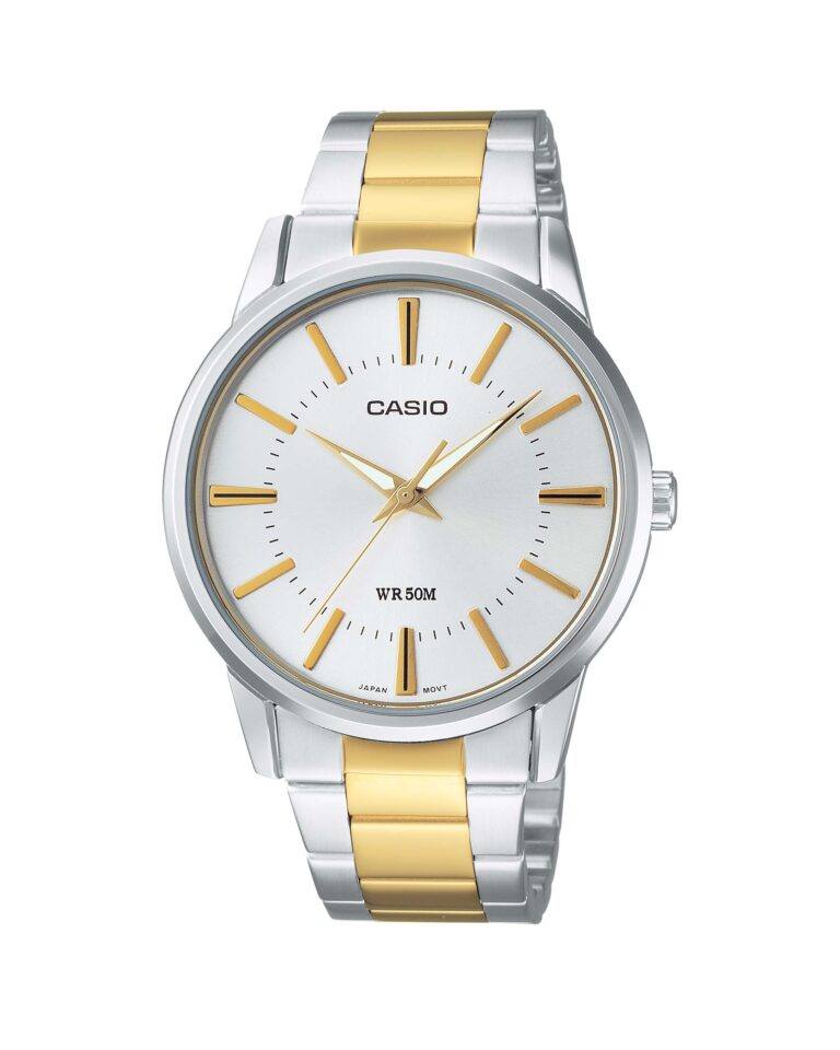 ساعت مچی مردانه کاسیو سیلور و طلایی CASIO MTP-1303SG-7A