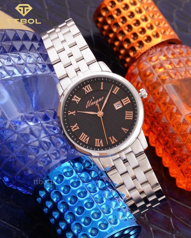 ساعت مچی زنانه یونیک سیلور صفحه مشکی UNIQUE S505 S/B