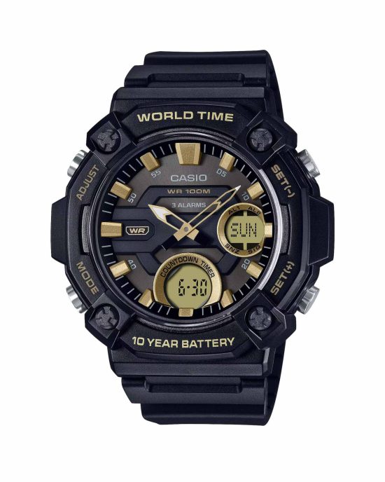 ساعت مچی مردانه کاسیو دو زمانه CASIO AEQ-120W-9AV