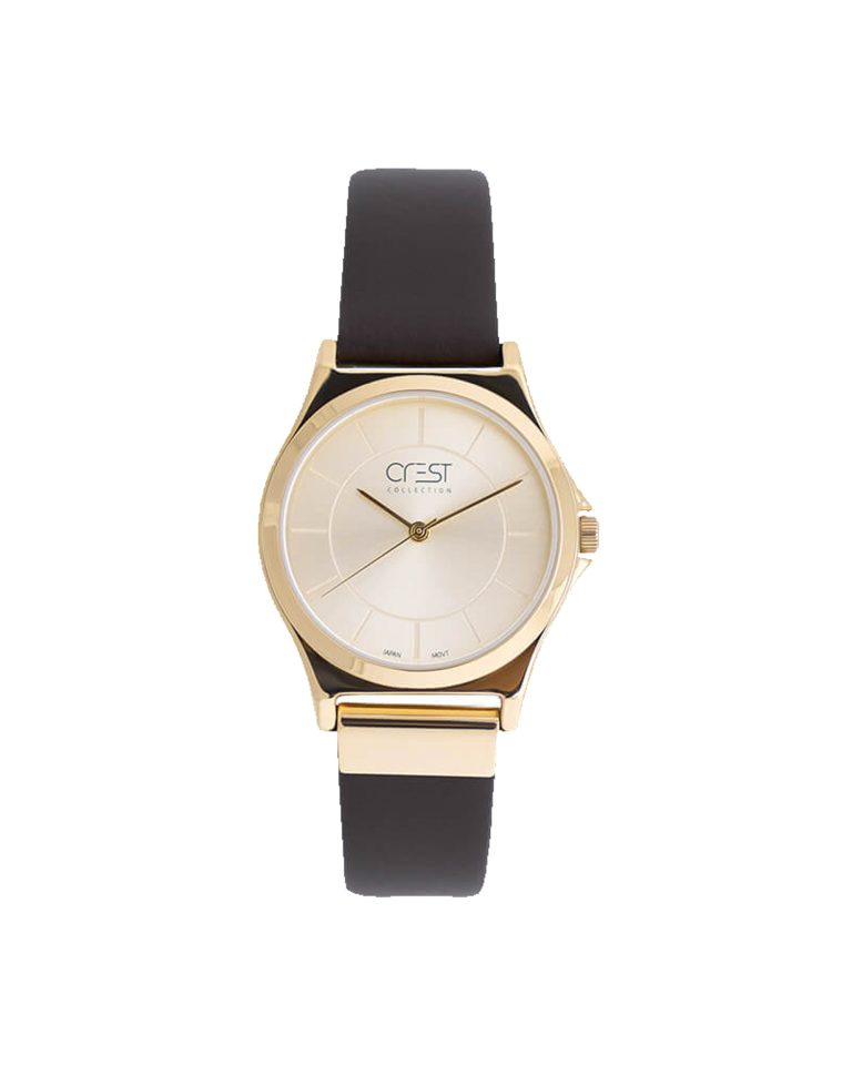 ساعت مچی زنانه کرست بند قهوه ای Crest 6206-2