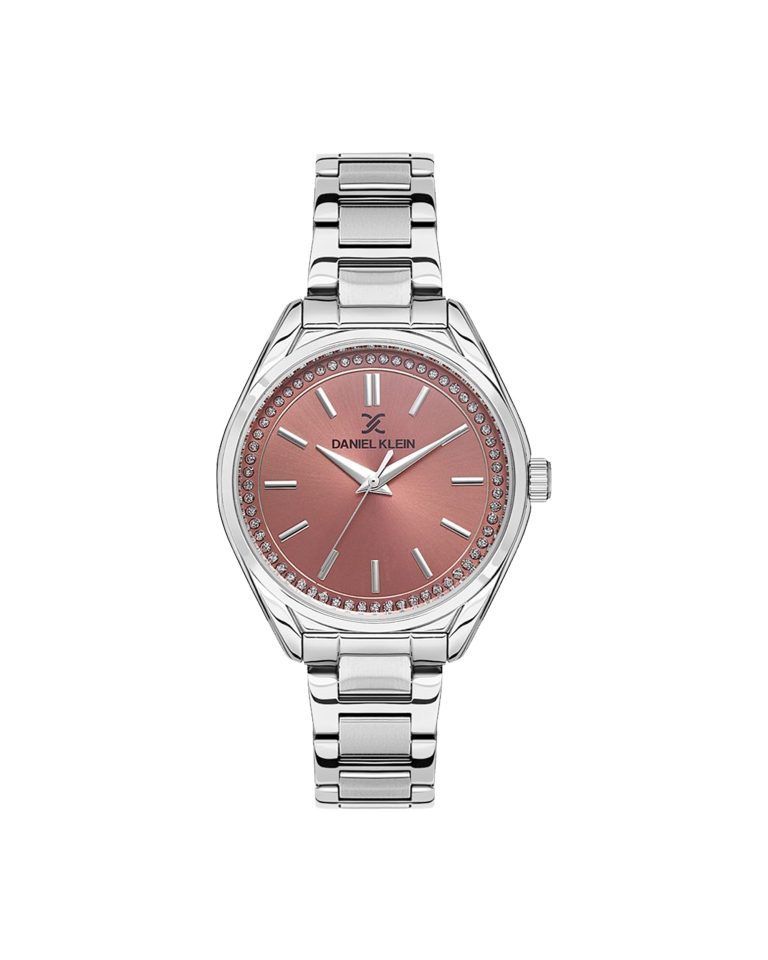 ساعت مچی زنانه دنیل کلین صفحه صورتی DANIEL KLEIN DK.1.13483-2