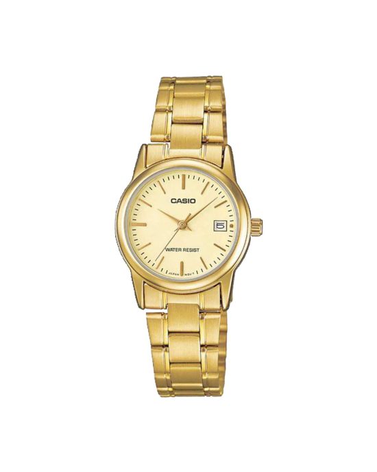 ساعت مچی زنانه طلایی کاسیو CASIO LTP-V002G-9A