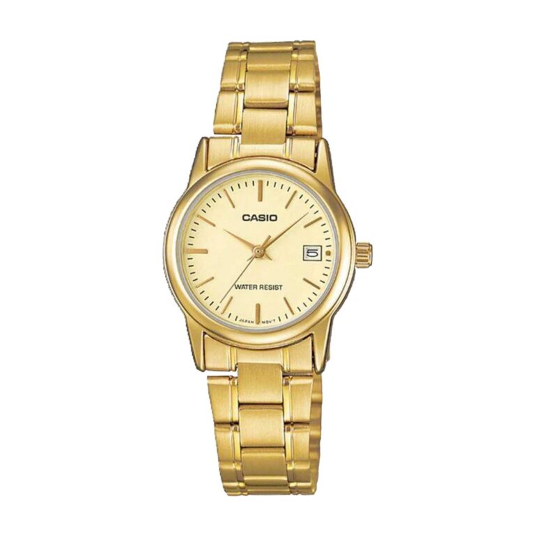 ساعت مچی زنانه طلایی کاسیو CASIO LTP-V002G-9A