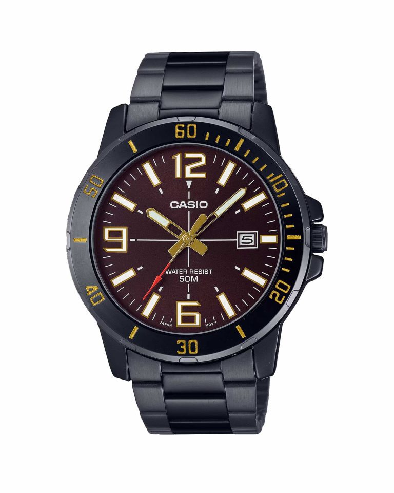 ساعت مچی مردانه کاسیو مشکی CASIO MTP-VD01B-5BV