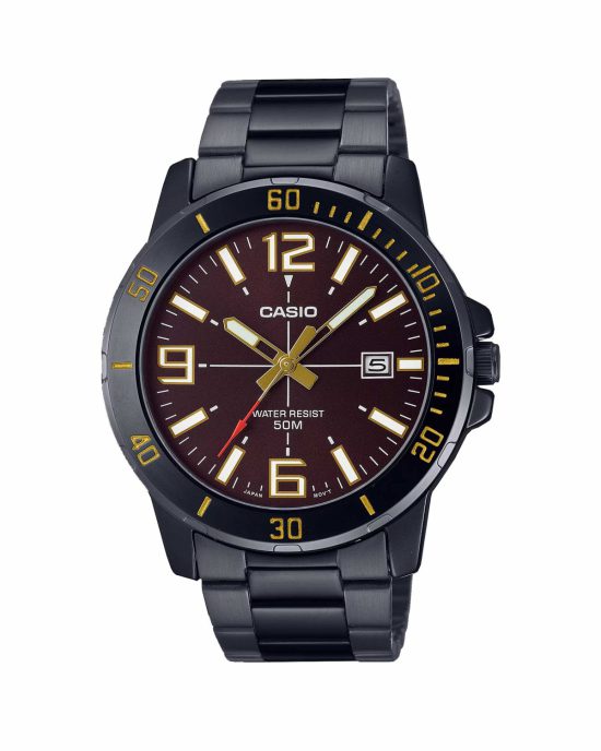 ساعت مچی مردانه کاسیو مشکی CASIO MTP-VD01B-5BV