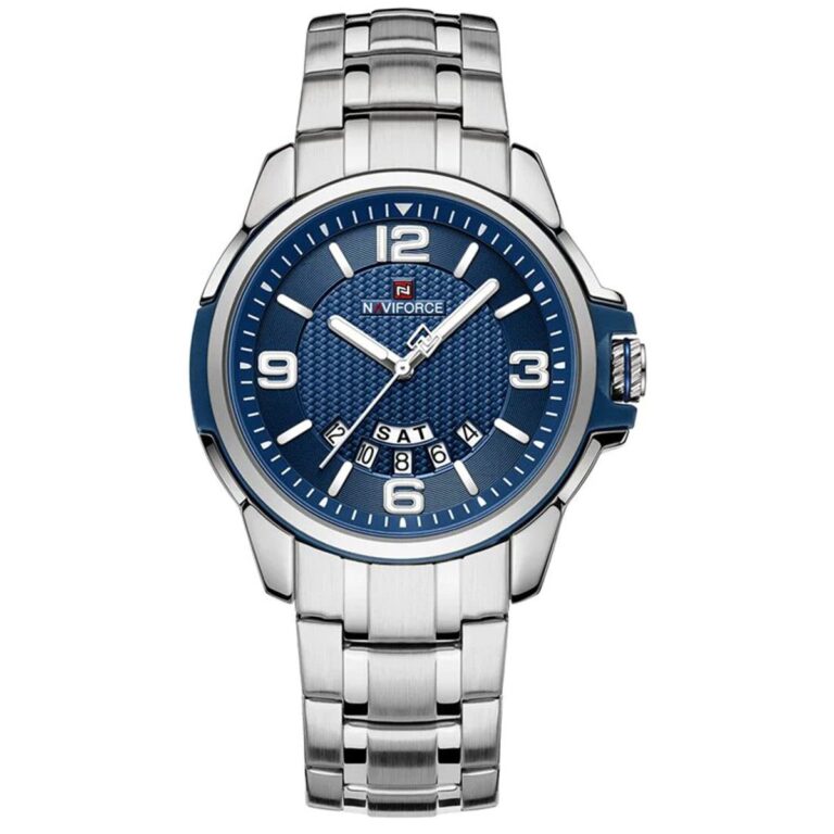 ساعت مچی مردانه ناوی فورس سیلور سرمه ای تک موتوره