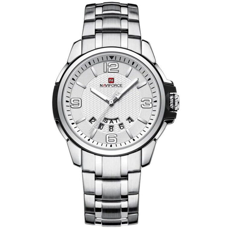 ساعت مچی مردانه ناوی فورس تک موتوره سیلور NAVIFORCE 9215S S/B/W
