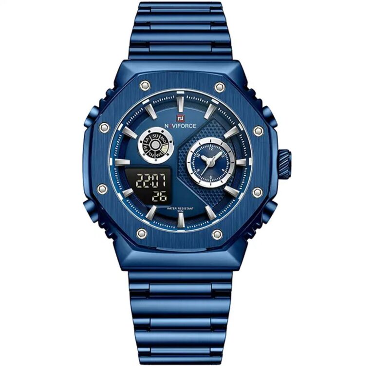 ساعت مچی مردانه ناوی فورس تمام استیل سرمه ای